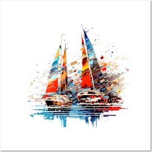 Sailing Boat Sea World Ocean Beauty Discovery Travel Posters and Art